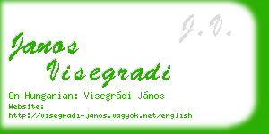 janos visegradi business card
